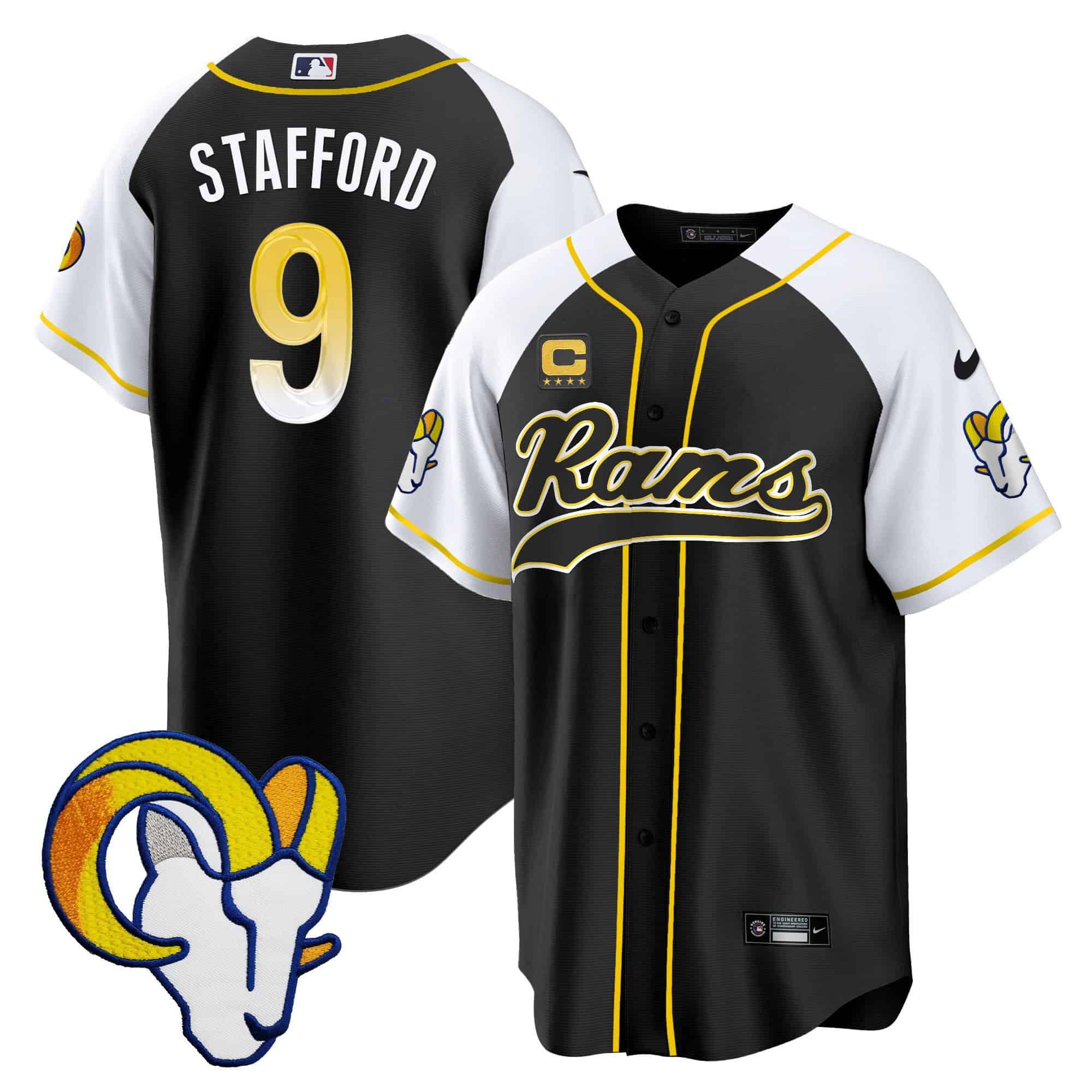Men Los Angeles Rams #9 Stafford Black 2024 Nike Baseball NFL Jersey->indianapolis colts->NFL Jersey